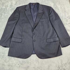 Jos A Bank Sport Coat 48S Navy Travelers Collection Portly Wool Jacket Blazer